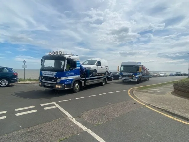 Clark & Sons Logistics recovery vehicle attending a job in Colchester